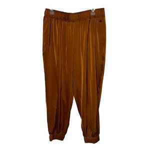 Calia brown jogger hem pants super soft fall harvest size L